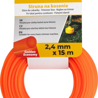 Silon na kosenie Golden Economy 2,4 mm, L-15 m, okrúhly