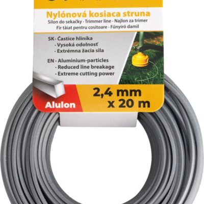 Silon na kosenie Alulon ADQ 2,4 mm, L-20 m, hranatý