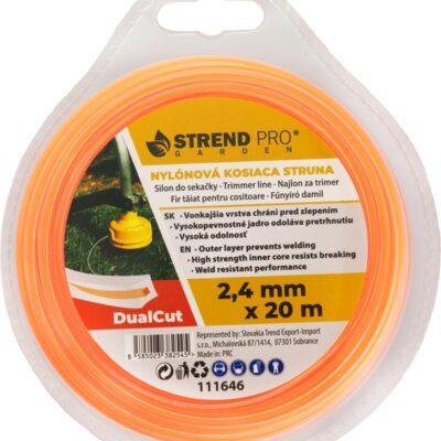 Silon na kosenie DualCut DBQ 2,4 mm, L-20 m, hranatý