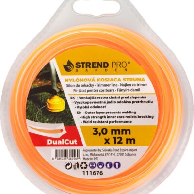 Silon na kosenie DualCut DBQ 3,0 mm, L-12 m, hranatý