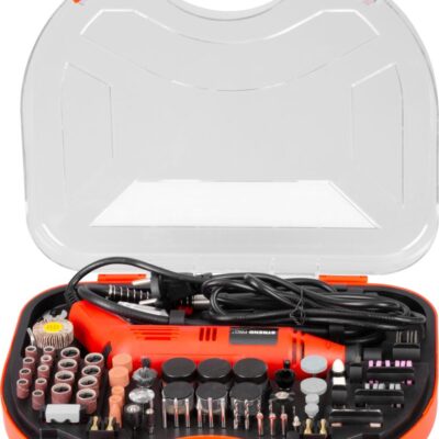 Brúska Strend Pro, mini, priama, vŕtanie a brúsenie, 130 W, s príslušenstvom, 210ks