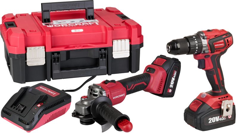 Set Worcraft XCUBE001 ShareSYS Toolbox, skrutkovač CHD-S20LiBA + uhlová brúska CAG-S20LiBS-125 mm, bezuhlíkové, 2x 4.0 Ah akumulátor, 1x nabíjačka 1 Set Worcraft XCUBE001 ShareSYS Toolbox, skrutkovač CHD-S20LiBA + uhlová brúska CAG-S20LiBS-125 mm, bezuhlíkové, 2x 4.0 Ah akumulátor, 1x nabíjačka