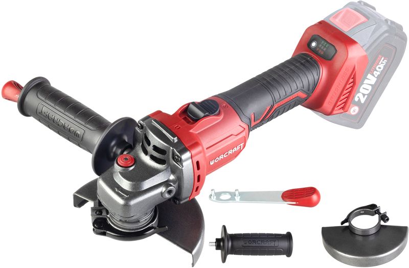 Brúska Worcraft CAG-S20LiBS-125 ShareSYS, 125 mm, uhlová, s reguláciou otáčok, 20V Li-ion, bezuhlíková 1 Brúska Worcraft CAG-S20LiBS-125 ShareSYS, 125 mm, uhlová, s reguláciou otáčok, 20V Li-ion, bezuhlíková