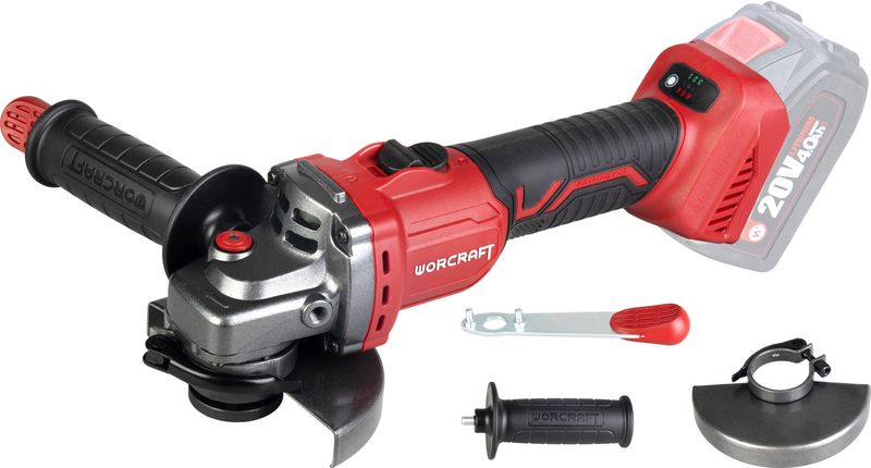 Brúska Worcraft CAG-S20LiBS-115 ShareSYS, 115 mm, uhlová, s reguláciou otáčok, 20V Li-ion, bezuhlíková 1 Brúska Worcraft CAG-S20LiBS-115 ShareSYS, 115 mm, uhlová, s reguláciou otáčok, 20V Li-ion, bezuhlíková