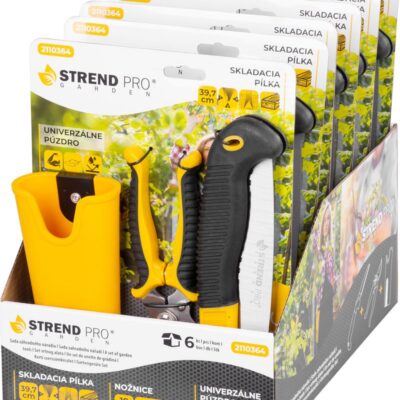 Sada Strend Pro, záhradné nožnice na konáre, pílka, púzdro, 3-dielna sada