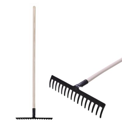 Hrable záhradne Strend Pro Premium R-606, 16 zubé, kované, drevená násada