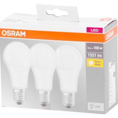 Žiarovka OSRAM® BASIC LED FR 100 (ean 9412) non-dim 13W/827 E27 2700K MULTIPACK, Star Classic A