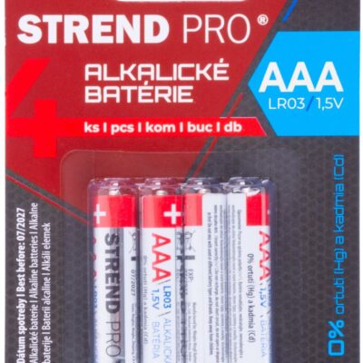 Batéria Strend Pro, LR03, 4 ks, AAA tužka, blister