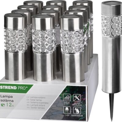 Lampa Strend Pro Wezen, 375 mm, solárna, 1x LED, AAA, Sellbox 12 ks