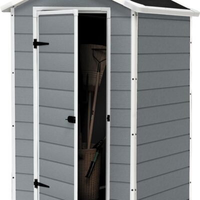 Domček Keter® MANOR sivá/biela, záhradný, 128x94x196 cm, UV