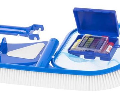 Sada na údržbu bazéna Strend Pro Pool, 5-dielna štartovacia sada, kefa, testery, vysávacia hlavica, teplomer