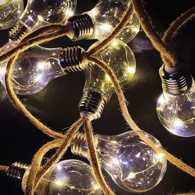 Reťaz Strend Pro Solar Bulb, 10x LED, tvar žiarovky, solárna, L-3,8 m