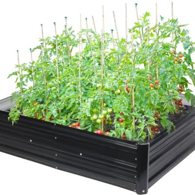 Záhon Strend Pro Garden, 3D dizajn, kovový, vyvýšený, 120x90x30 cm