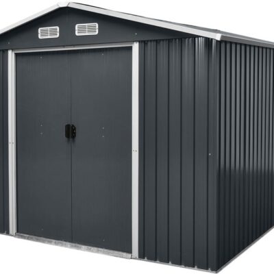 Domček Strend Pro, záhradný, plech, antracit, 301x303x214 cm