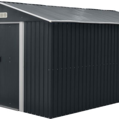 Domček Strend Pro, záhradný, plech, antracit, 301x367x214 cm