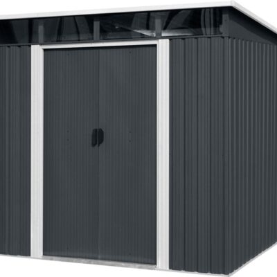 Domček Strend Pro, záhradný, plech, antracit, 238x199x202 cm