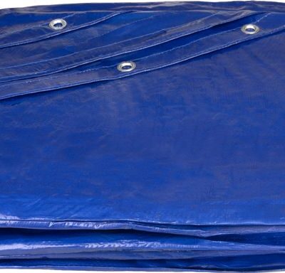 Plachta Tarpaulin Poolco 4,5 m ,120 g/m, zakrývacia, modrá, okrúhla, s okami