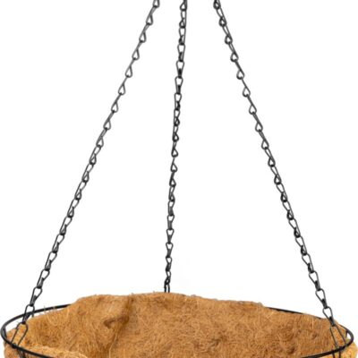 Vešiak Strend Pro, držiak na kvetináč, oceľ/kokos, visiaci, s retiazkou a háčikom, 40 cm