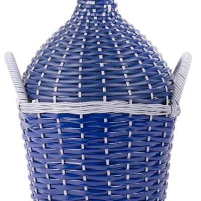 Demižón Strend Pro Cada Wilo, 15 lit. sklenený, na víno a pálenku, opletený, MIX farieb