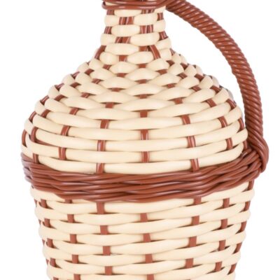 Demižón Strend Pro Cada Wilo, 2 lit. sklenený, na víno a pálenku, opletený, MIX farieb