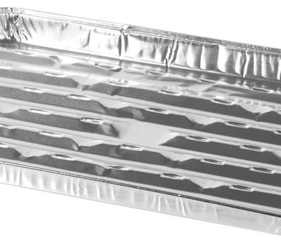 Miska MagicHome 34x23x2.5 cm, 3 ks, obdĺžniková, perforovaná, ALU