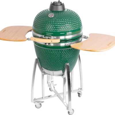 Gril Strend Pro Kamado Egg 21", priemer 46,7 cm, gril výška 91 cm, zelený, 130x73x122 cm