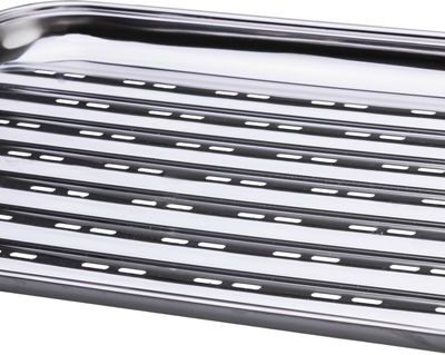 Miska MagicHome, na grilovanie, obdĺžniková, perforovaná, nerezová tácka, 24,3x34,3x2,4 cm