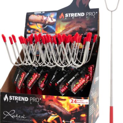 Ražeň Strend Pro Grill, na opekanie, teleskopický, 25-88 cm, Sellbox 24 ks