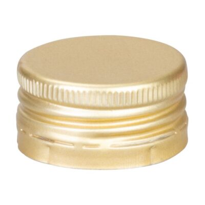 Zátka ALU na demižón, zlatá, vrchnák so závitom, 35/18 mm