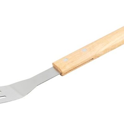 Vidlička Strend Pro Grill, na grilovanie a opekanie, s drevenou rúčkou, nerez