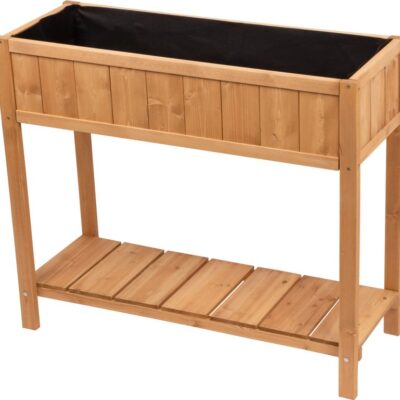 Záhon Strend Pro Garden, 89x33x76 cm, so spodnou policou, drevo, vyvýšený, s nohami