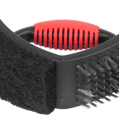 Kefa Strend Pro Grill, BBQ, 3-hranná, ručná, silikónová rúčka, na čistenie grilu, so škrabkou, 15x13x7 cm