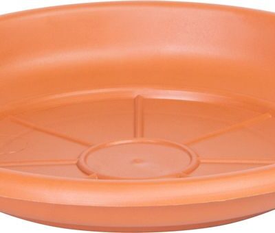 Podložka pod kvetináč ICS ERICA okrúhla,  farba terakota, plast, 14 cm