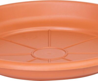 Podložka pod kvetináč ICS ERICA okrúhla,  farba terakota, plast, 18 cm