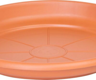 Podložka pod kvetináč ICS ERICA okrúhla,  farba terakota, plast, 20 cm