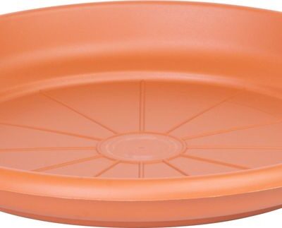 Podložka pod kvetináč ICS ERICA okrúhla,  farba terakota, plast, 22 cm