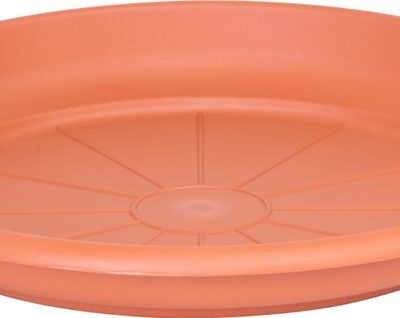 Podložka pod kvetináč ICS ERICA okrúhla,  farba terakota, plast, 28 cm