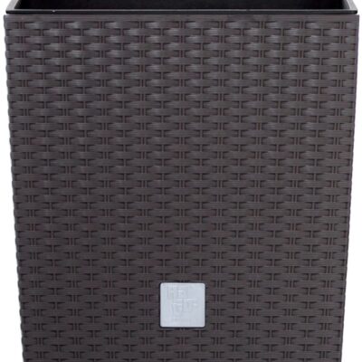 Kvetináč s vložkou RATO low 400, hnedý