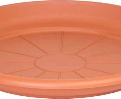 Podložka pod kvetináč ICS ERICA okrúhla,  farba terakota, plast, 43 cm