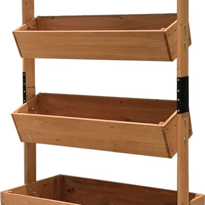 Kvetináč vertikálny Strend Pro, záhon, 4-poschodový, s kolieskami, 85x45x147 cm