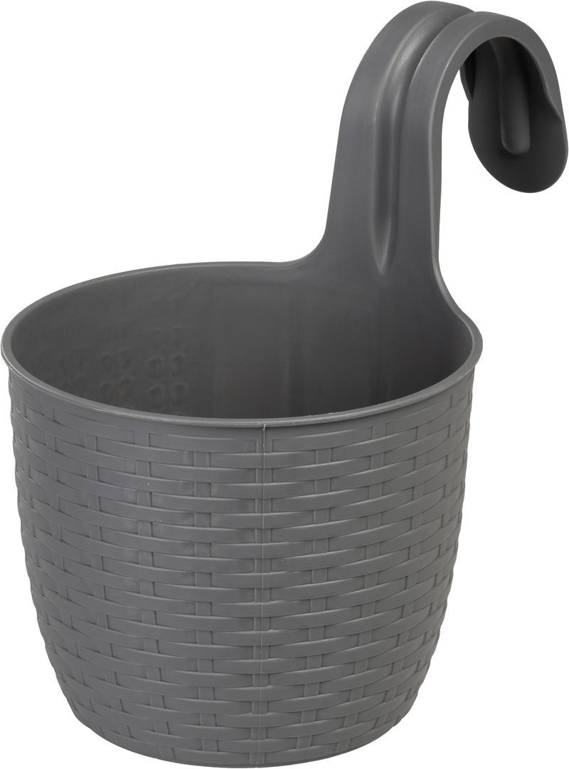 Závesný kvetináč Strend Pro, PP, 26x18x24,5 cm, farba sivá 1 Závesný kvetináč Strend Pro, PP, 26x18x24,5 cm, farba sivá
