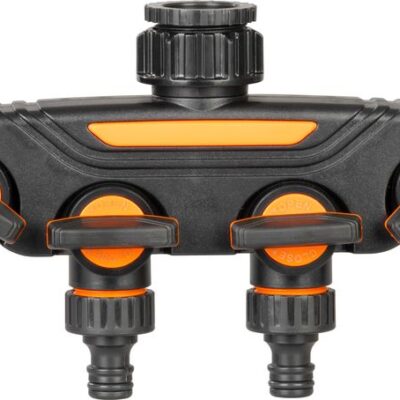 Rozbočovač Strend Pro Garden, spojka, záhradný, 4-way, s ventilmi