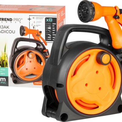 Navíjač Strend Pro Garden, so záhradnou hadicou, pištoľ, 10m, 5/16"