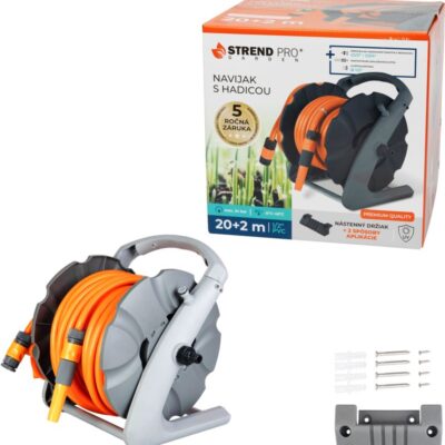 Navíjač Strend Pro Premium, so záhradnou hadicou 1/2", L-20+2 m