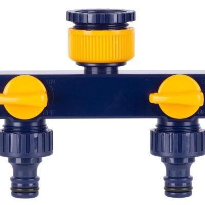 Rozbočovač Strend Pro Garden TS3017, spojka 2-way, záhradná, s ventilmi