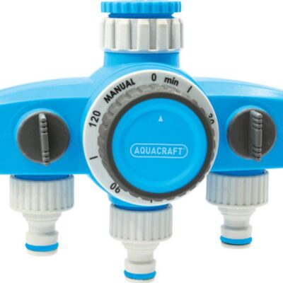 Časovač AQUACRAFT® 290030, mechanický, 3-way, rozbočovač, záhradný, na hadicu, max. 120 min