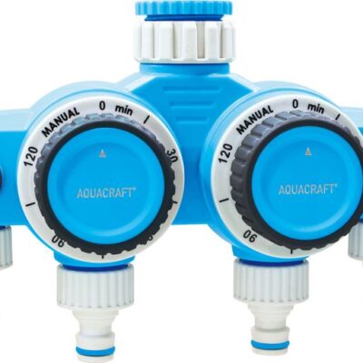 Časovač AQUACRAFT® 290040, mechanický, 4-way, rozbočovač, záhradný, na hadicu, max. 120 min