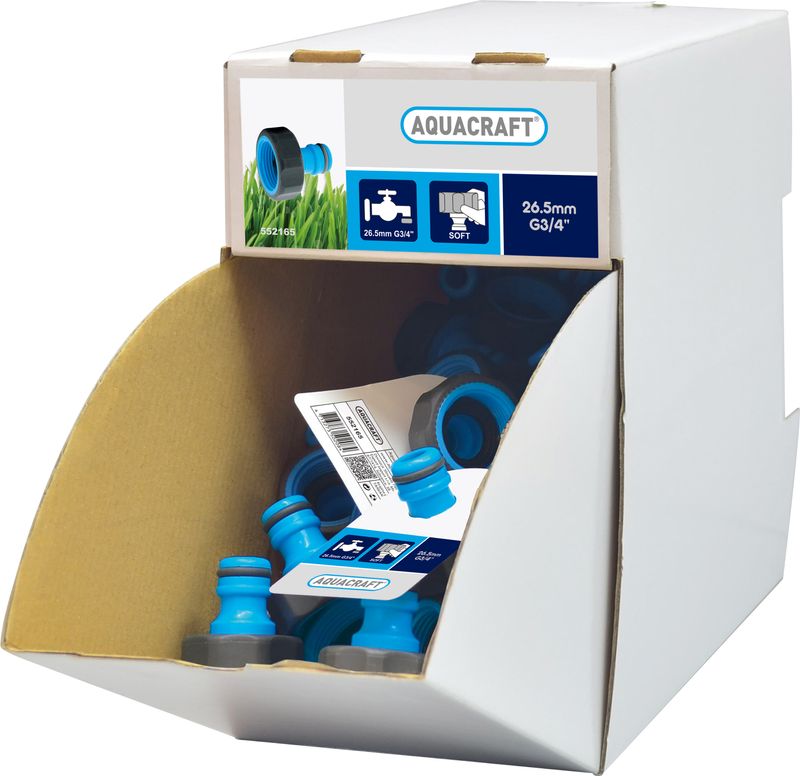 Adaptér AQUACRAFT® 552165, SoftTouch G3/4", na záhradnú hadicu 1 Adaptér AQUACRAFT® 552165, SoftTouch G3/4", na záhradnú hadicu