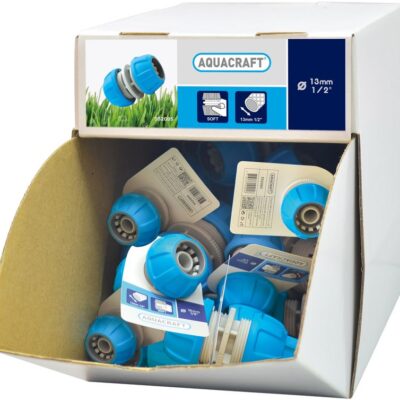 Spojka AQUACRAFT® 552085, SoftTouch 1/2", na spájanie a opravu záhradných hadíc, Sellbox 50 ks