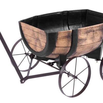 Kvetináč Strend Pro Woodeff, 41,5x29x19cm, whiskey barel wagon